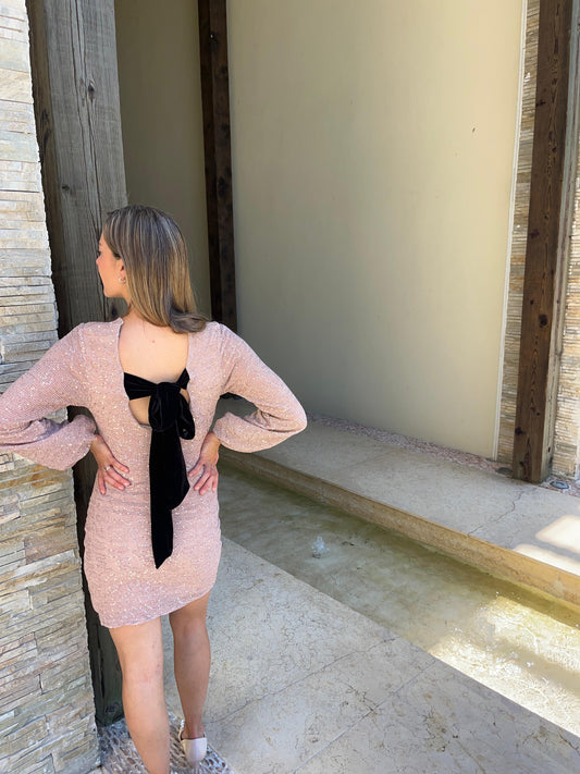 Vestido de maternidad, Lentejuelas con moño Alison