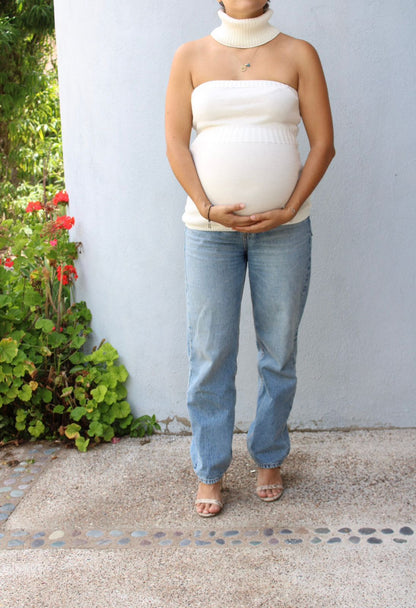 Maternity Dress, Natalia Red Squares