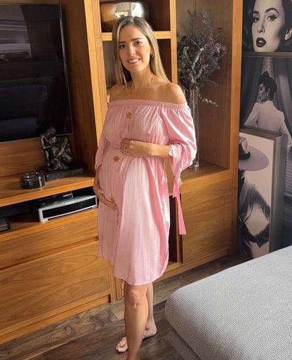 Vestido de maternidad botones, (varios colores)