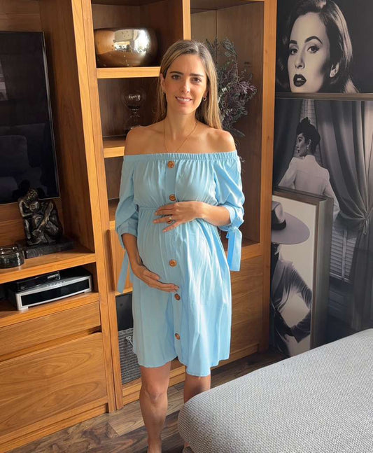 Vestido de maternidad botones, (varios colores)