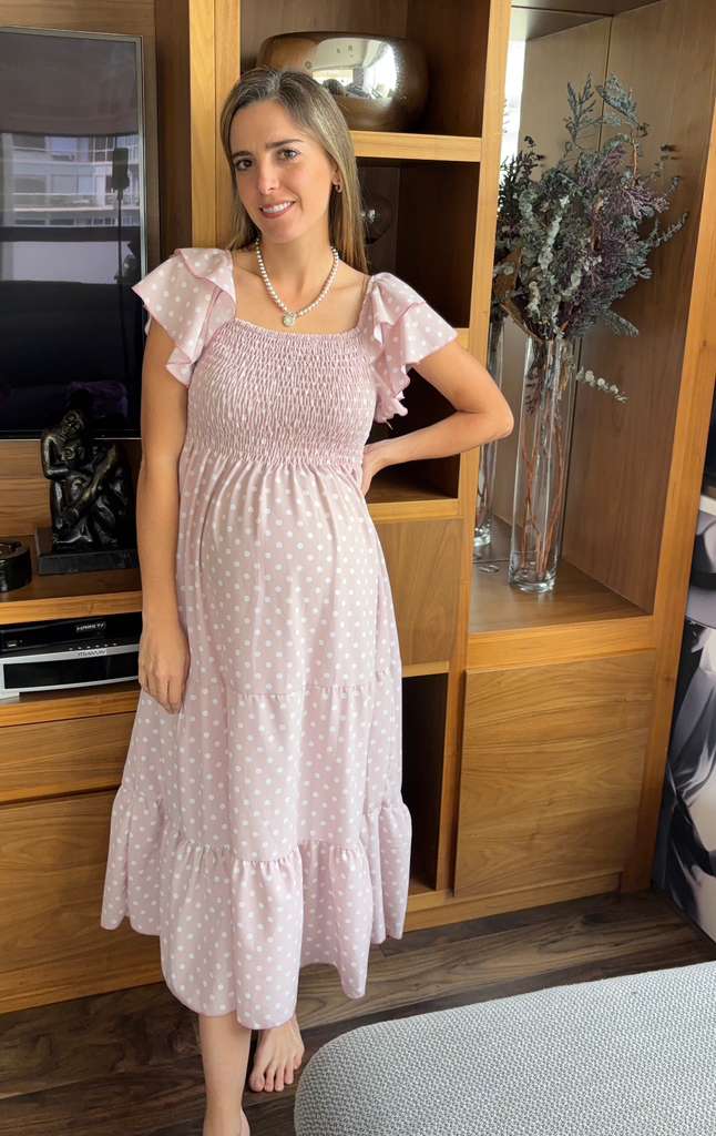 Vestido de maternidad primavera olanes (varios colores)