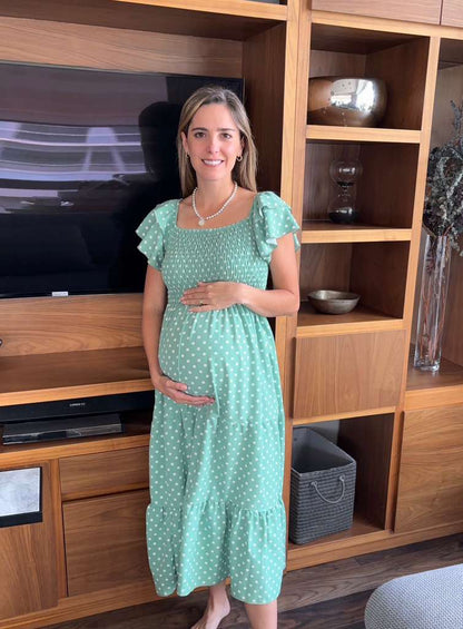 Vestido de maternidad primavera olanes (varios colores)