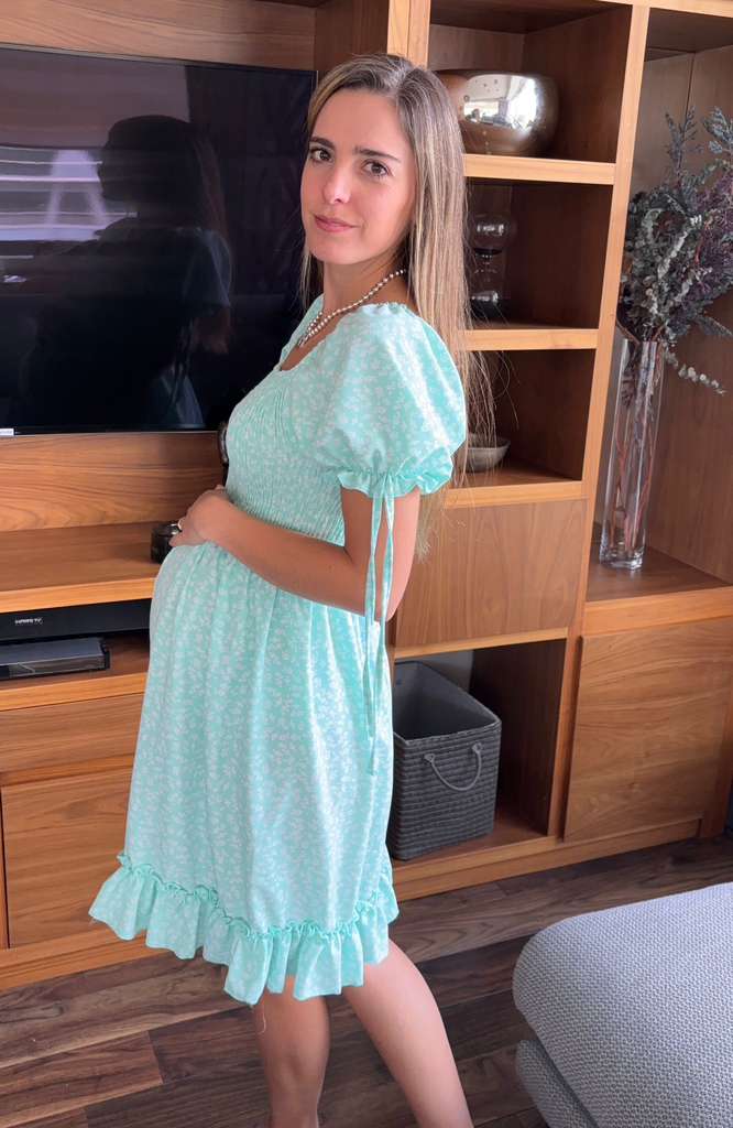Vestido de maternidad corto florecitas, (varios colores)