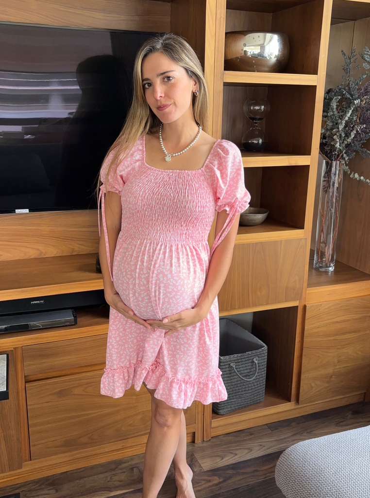 Vestido de maternidad corto florecitas, (varios colores)