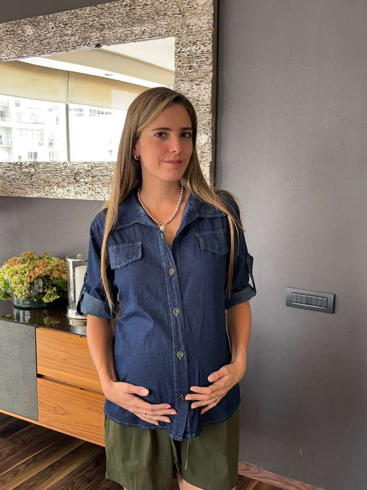 Camisa de maternidad mezclilla