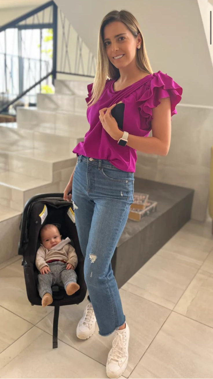 Blusa de lactancia, Adri MULBERRY M, G, XG