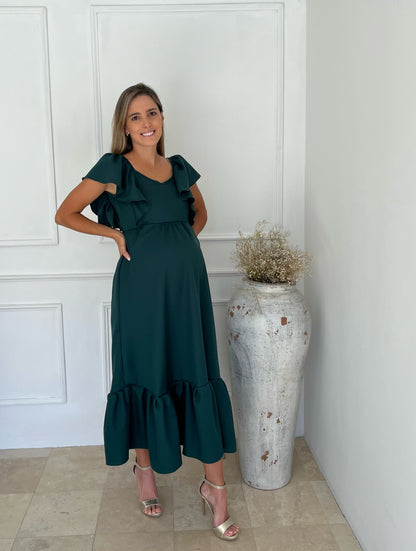 Maternity dress, Cristina green