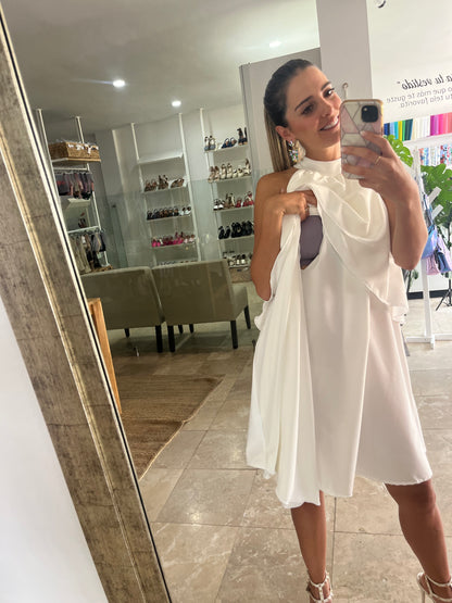 Vestido de maternidad y lactancia Ariel, color blanco