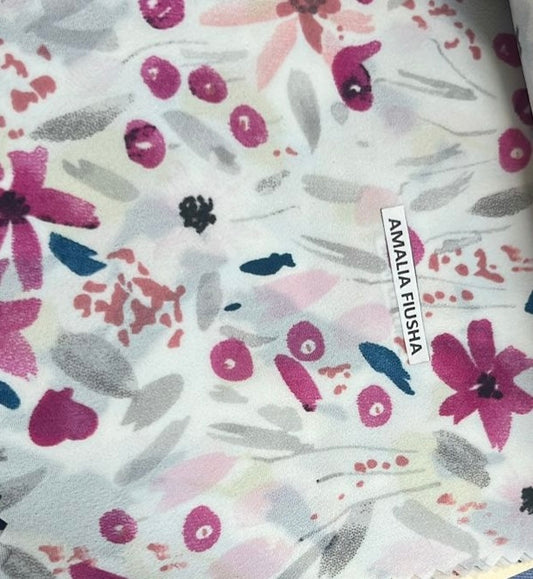 Polyester fabric amalia fiucsa