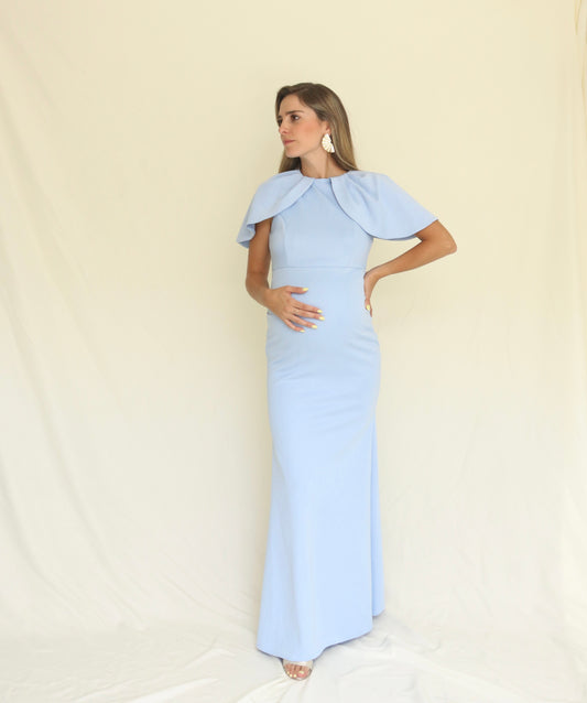 Vestido de maternidad, Anastacia azul neopreno licra (XL)