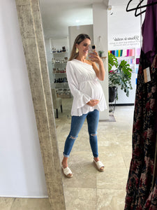 Maternity blouse, Antonella white