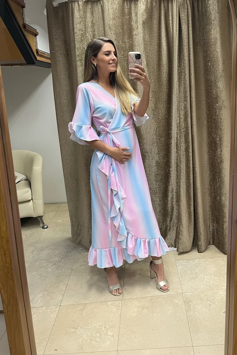 Vestido de maternidad, Ursula gender reveal