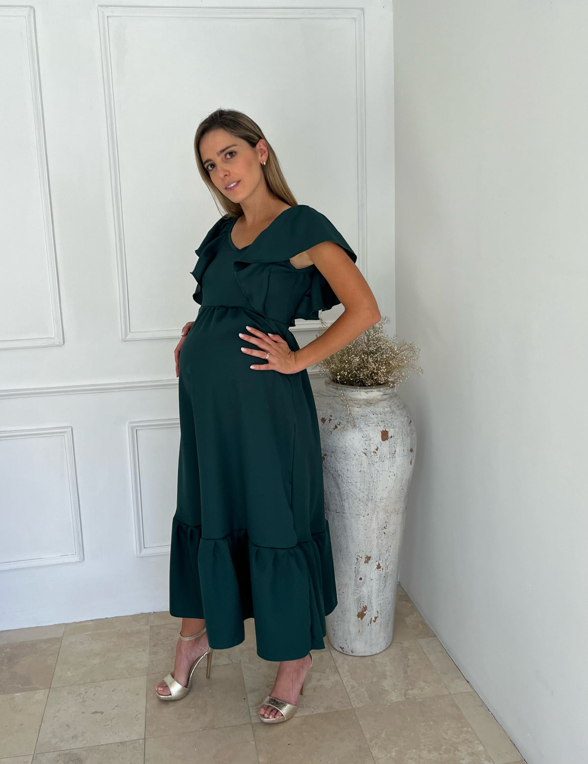 Maternity dress, Cristina green