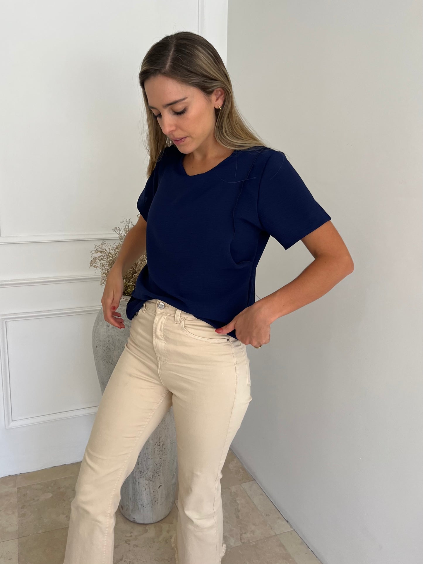 Nursing blouse Esme, navy blue