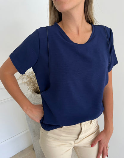 Nursing blouse Esme, navy blue