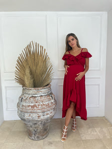 Maternity dress Carlota red