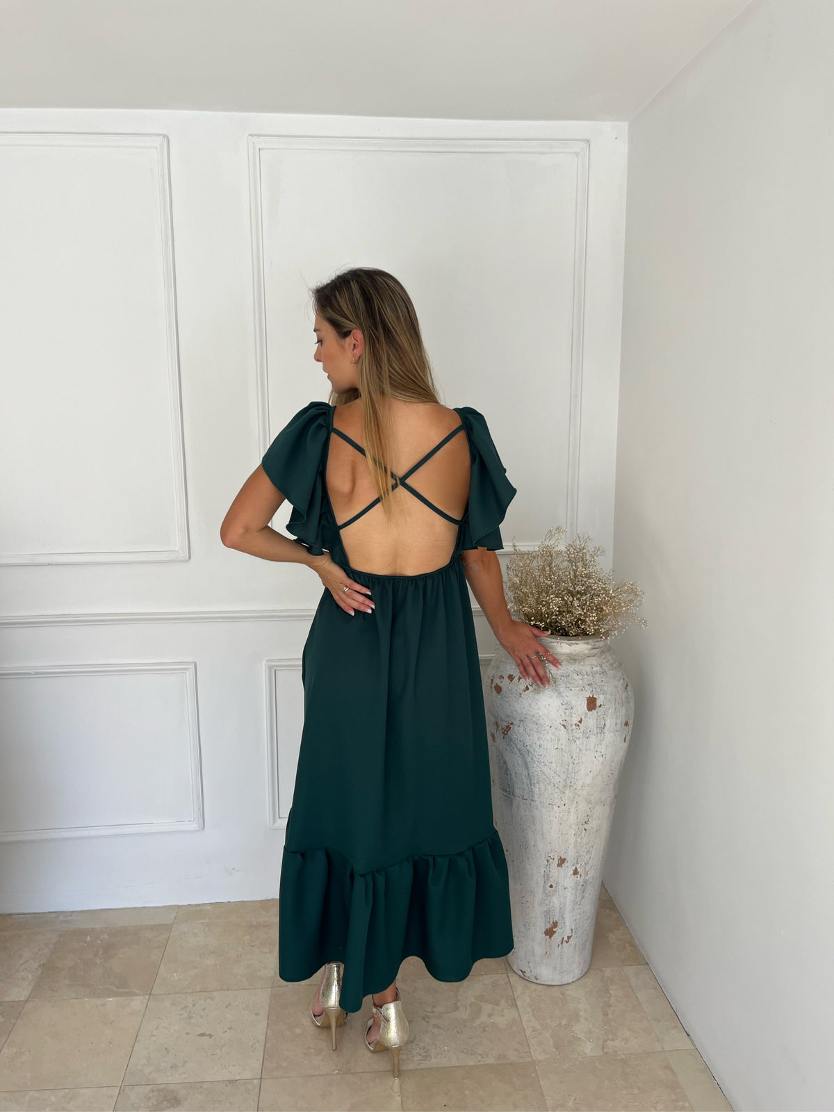 Maternity dress, Cristina green