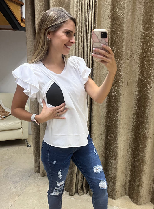 Nursing blouse, Adri white