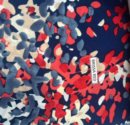 Polyester brissa red fabric