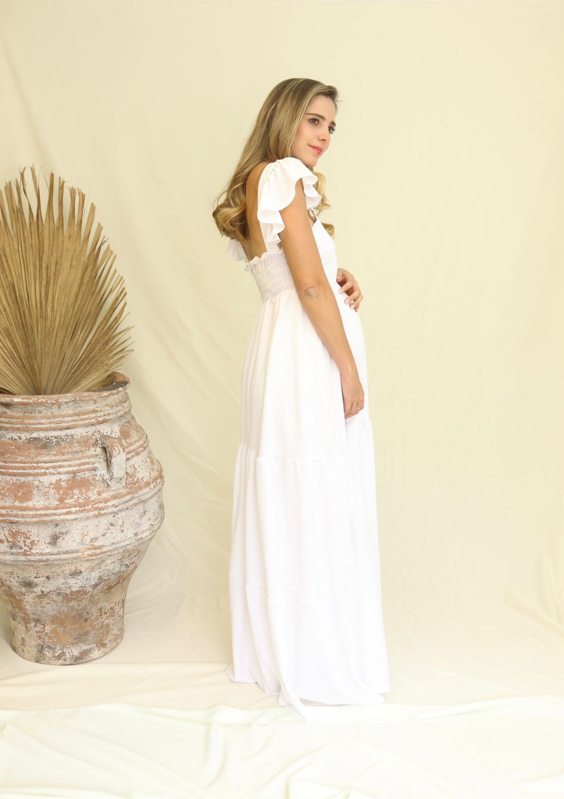 Vestido de Maternidad, Dalia blanco