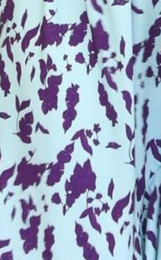 Turquoise fabric with purple Polyester
