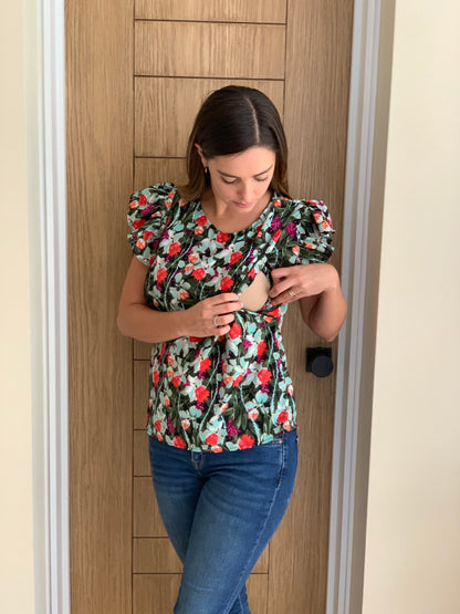 Nursing blouse, Andy printed andres