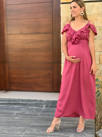 Vestido maternidad, Dayana rosa quemado CH-M-G