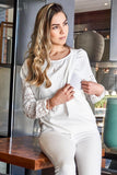 Nursing blouse Daniela white lace