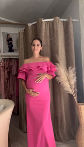 Vestido de maternidad, Alejandra rosa neon