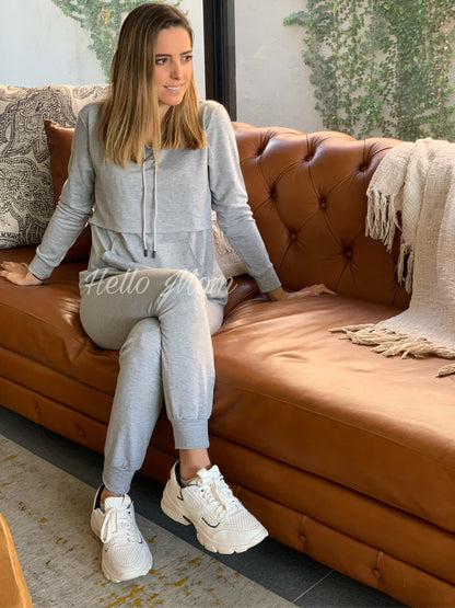 Gray maternity and nursing pants