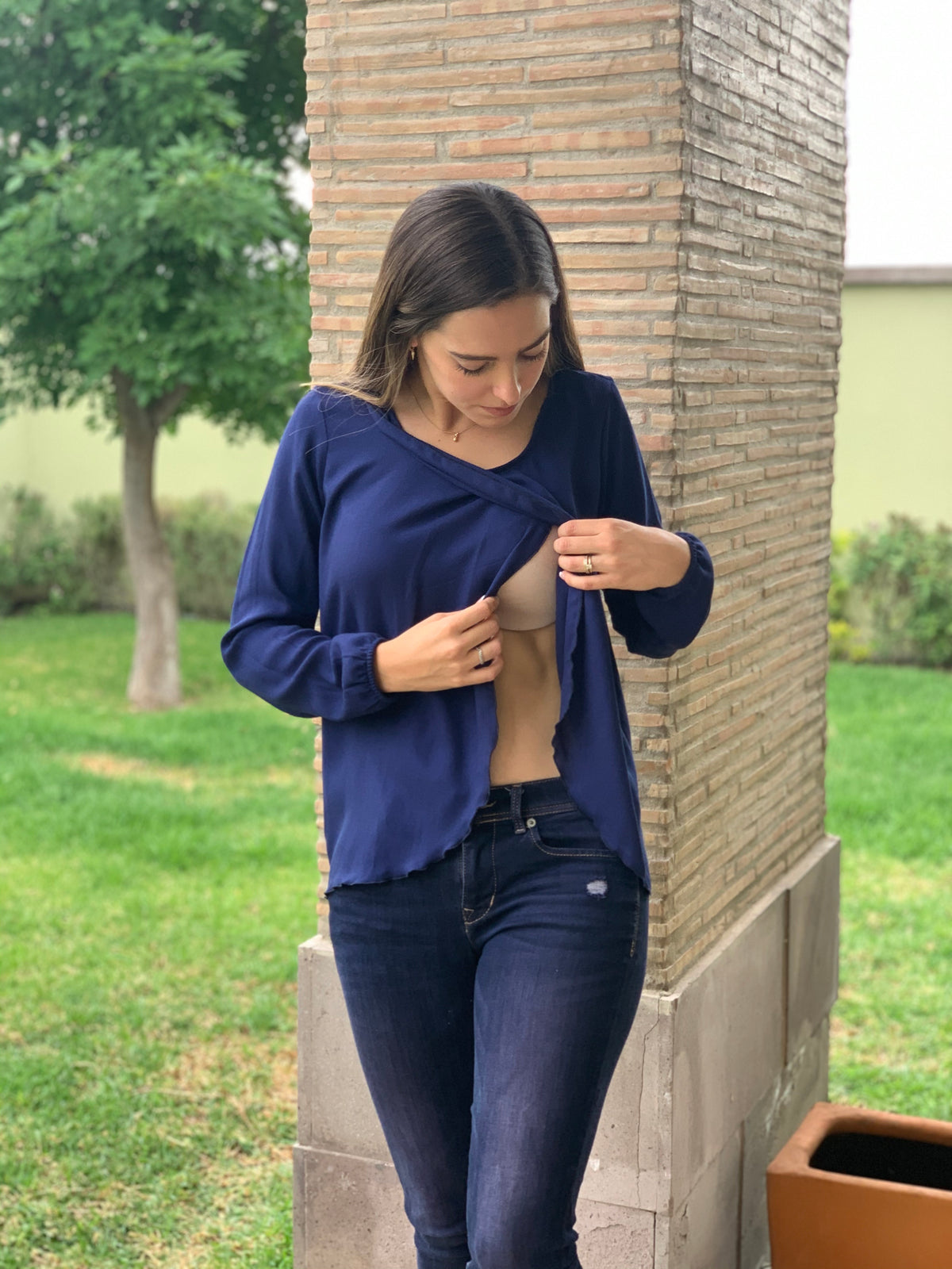 Breastfeeding Blouse, Diana Royal Blue