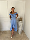 Maternity dress Carlota blue madrid