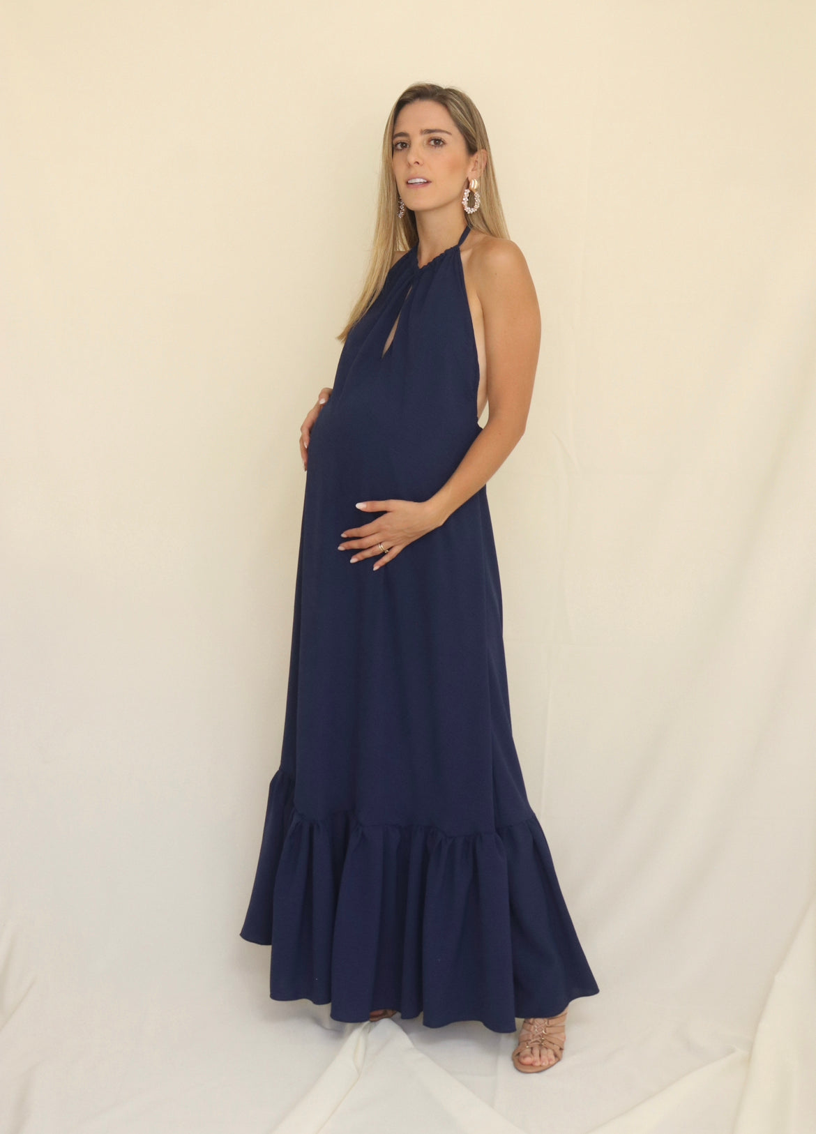 Vestido de maternidad Elisa, azul marino