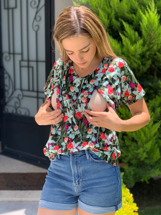 Nursing blouse, Esme andres fabric