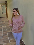 Pink Maternity and Nursing Blouse/ Sweater, Hilda