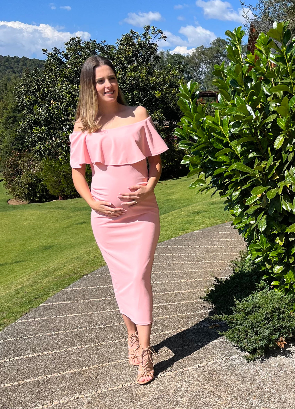 Vestido de maternidad, Arantza rosa claro Ponti roma CH