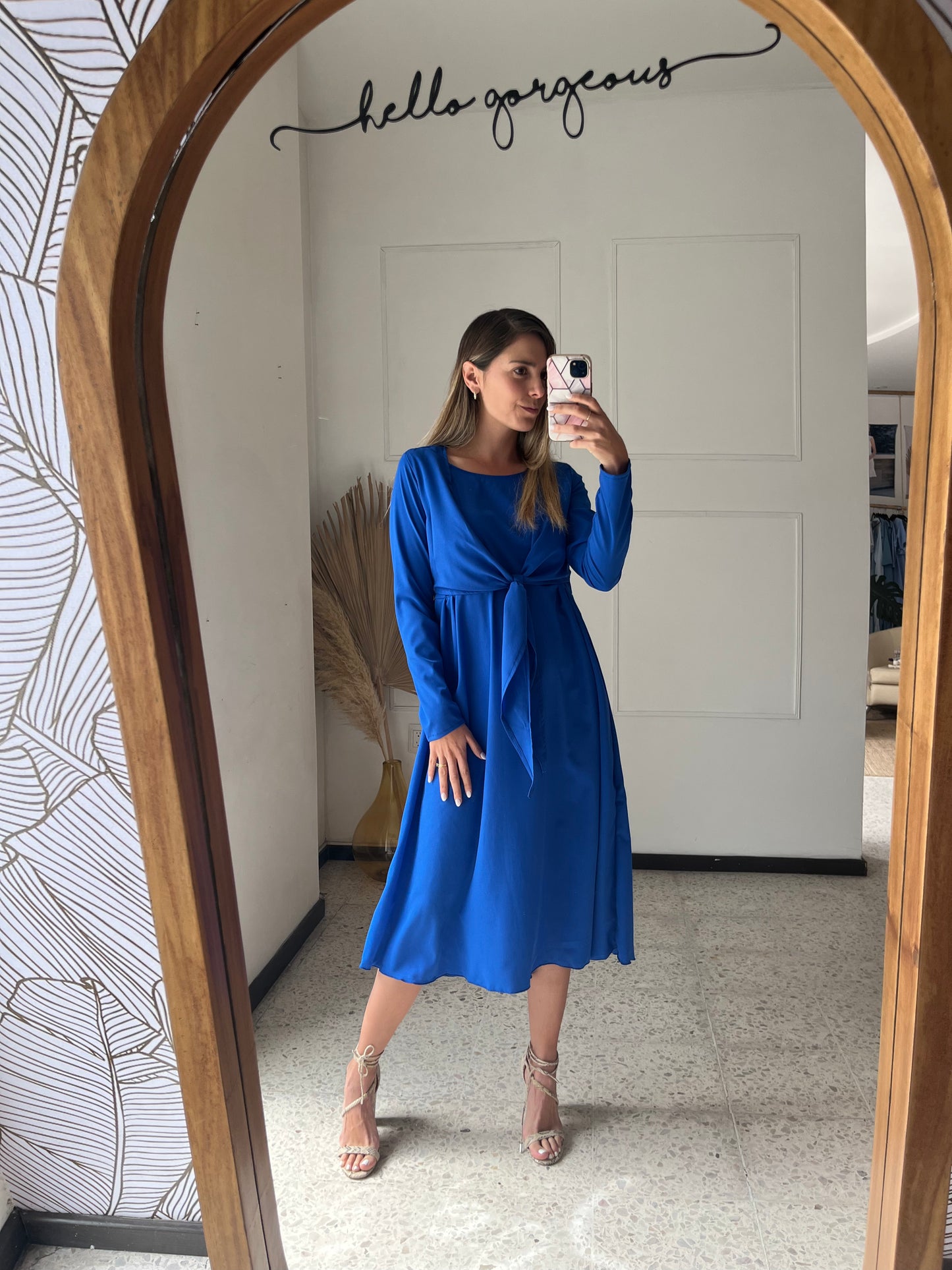 Nursing and maternity dress Romina blue