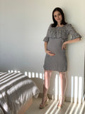 Vestido de maternidad y lactancia, Deborah negro cuadros