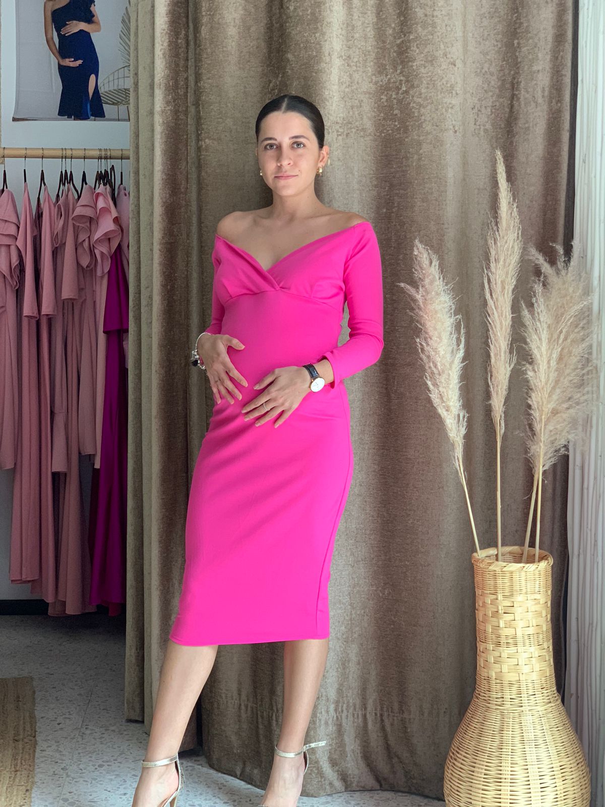 Mexican pink maternity dress, RittaYuridia
