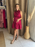 Lorena wine maternity dress