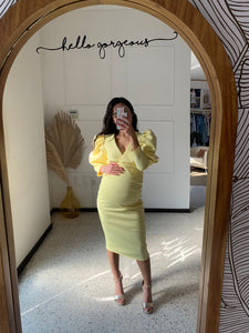 Vestido de maternidad Amarillo yuridia