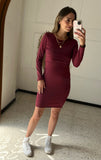 Larisa wine maternity and nursing dress