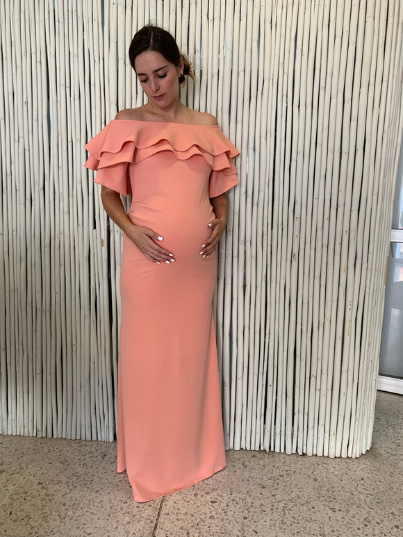 Vestido de maternidad, Alejandra rosa salmón