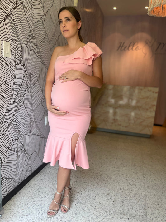 Vestido de maternidad, Aurelia rosa claro licra