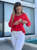 Nursing blouse, Daniela red
