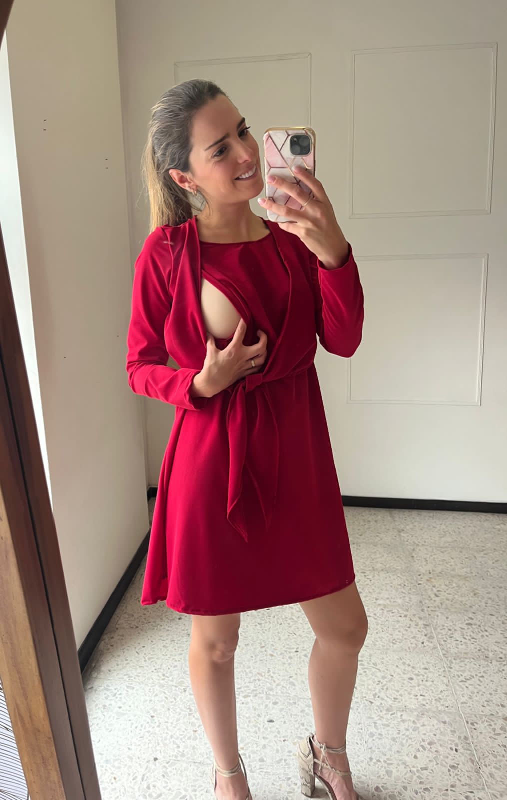 Nursing dress Romina Red