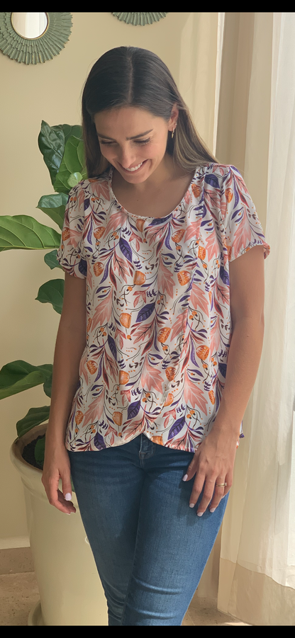 Nursing blouse, Diana leaves