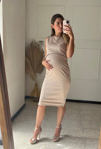 Conjunto de maternidad, Vanessa beige sin mangas XG