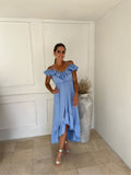 Maternity dress Carlota blue madrid