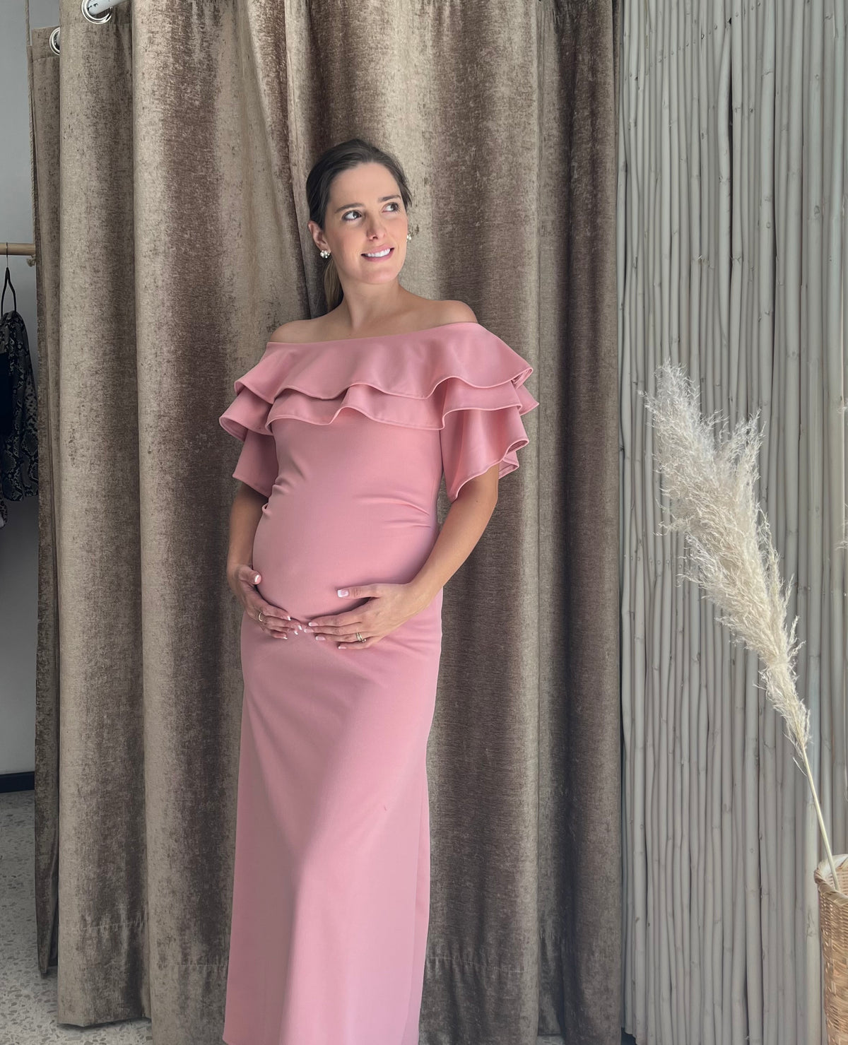 Maternity dress, Alejandra hot pink
